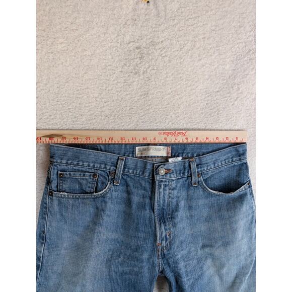 Vintage Levis 514 Jeans Mens 36x32 Blue Straight Fit Stretch 5 Pocket Faded - Picture 3 of 16